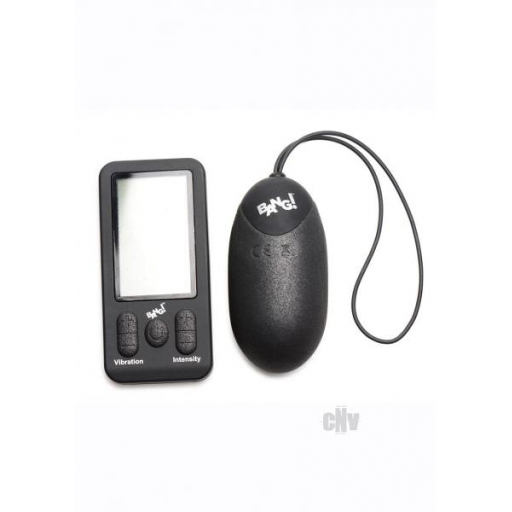 Bg 25x Silicone Xl Egg W/remote Black - Palm Size Massagers