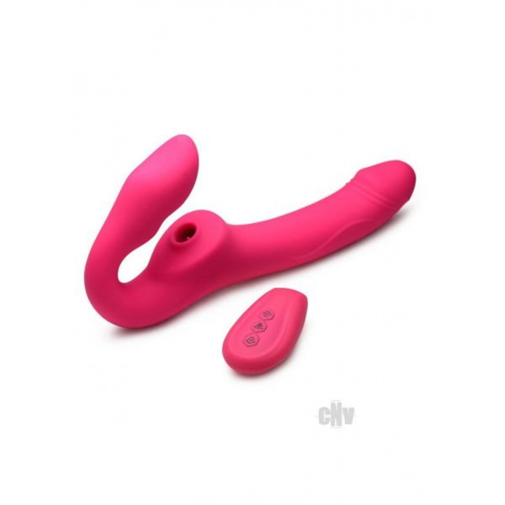 Strap U Licking Vibe Strapless Pink - Strapless Strap-ons