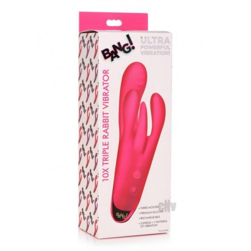 Bang Triple Rabbit Vibrator Pink - Rabbit Vibrators