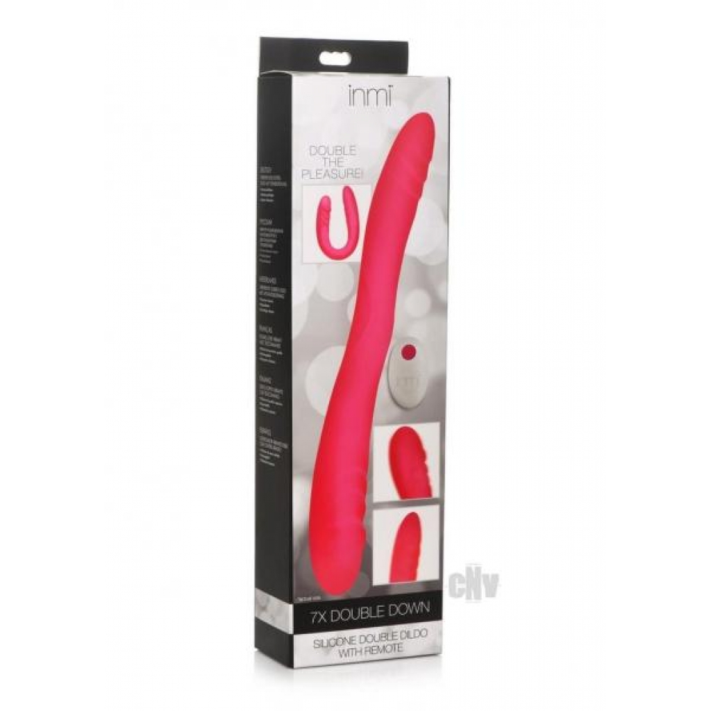 Inmi 7x Double Down Dildo W/remote Pink - Double Dildos