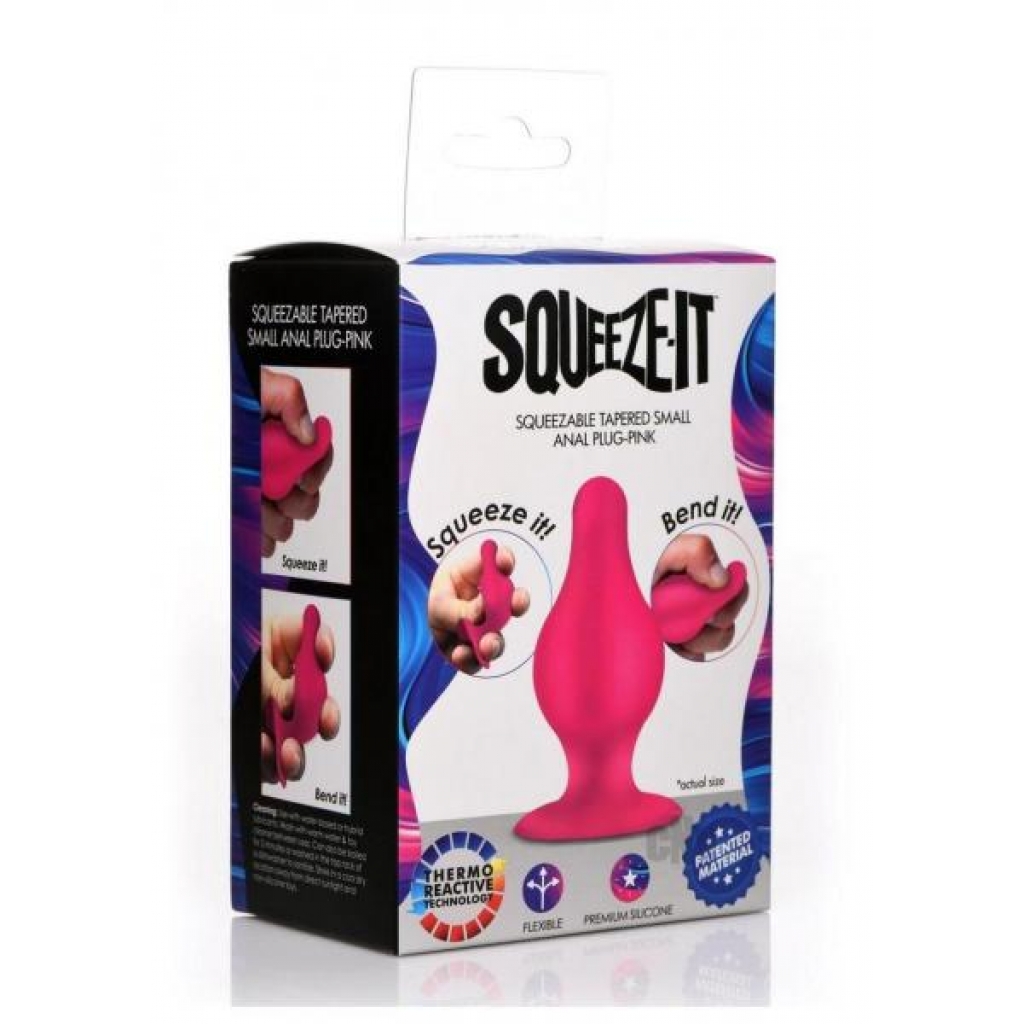 Squeeze It Tapered Anal Plug Sm Pink - Anal Plugs