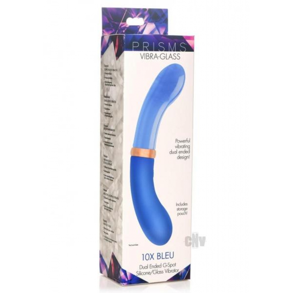 Prisms Vibra Glass Duel End G Spot Bleu - Double Dildos