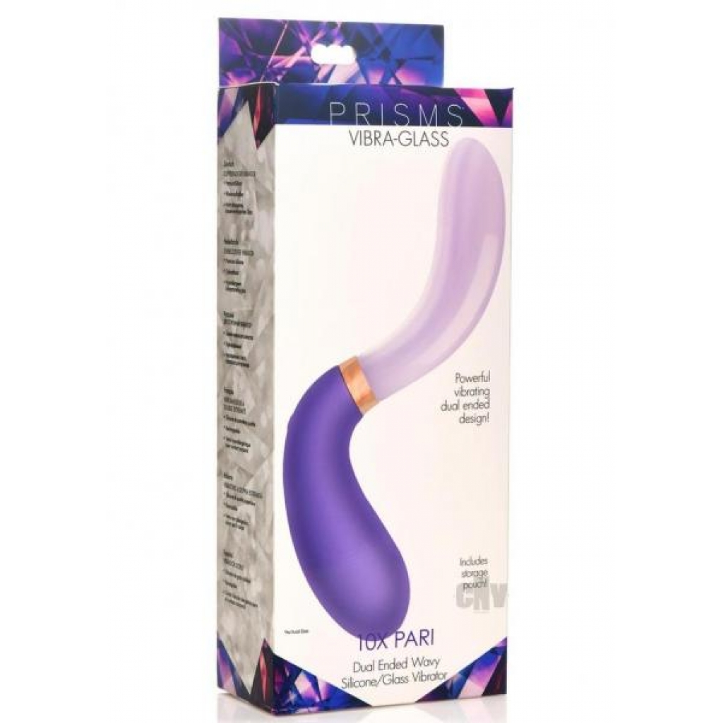 Prisms Vibra Glass Duel End Wavy Pari - G-Spot Dildos