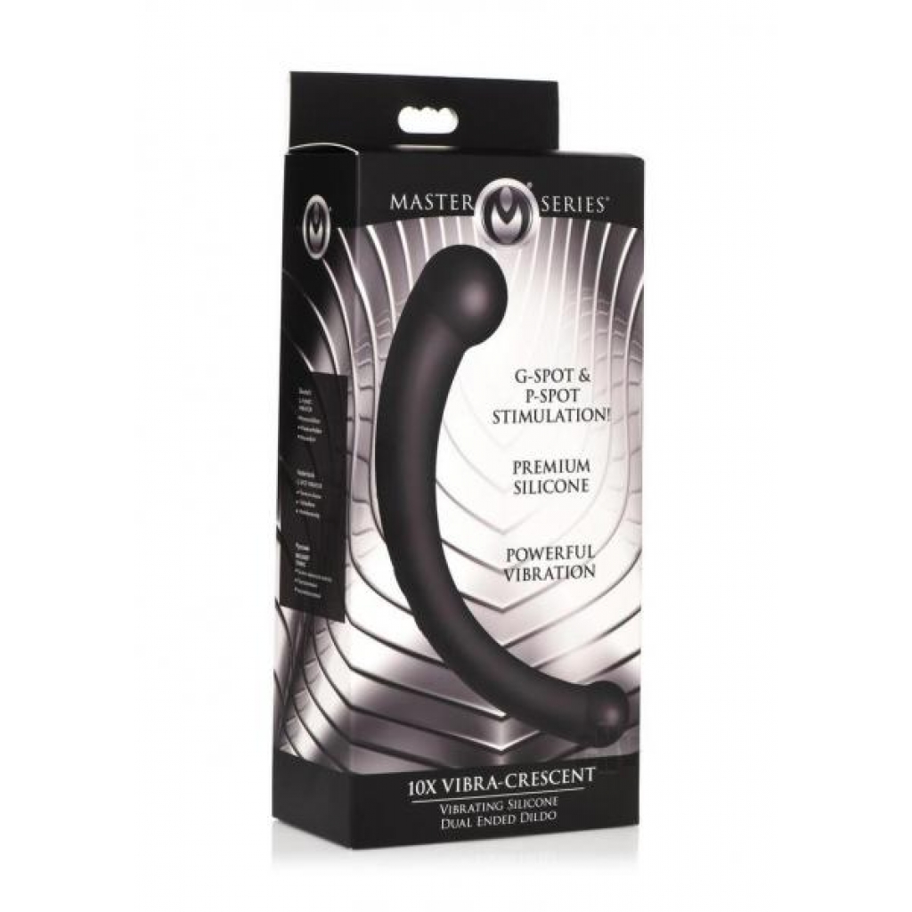 Ms Vibra Crescent Dual Dildo - Black