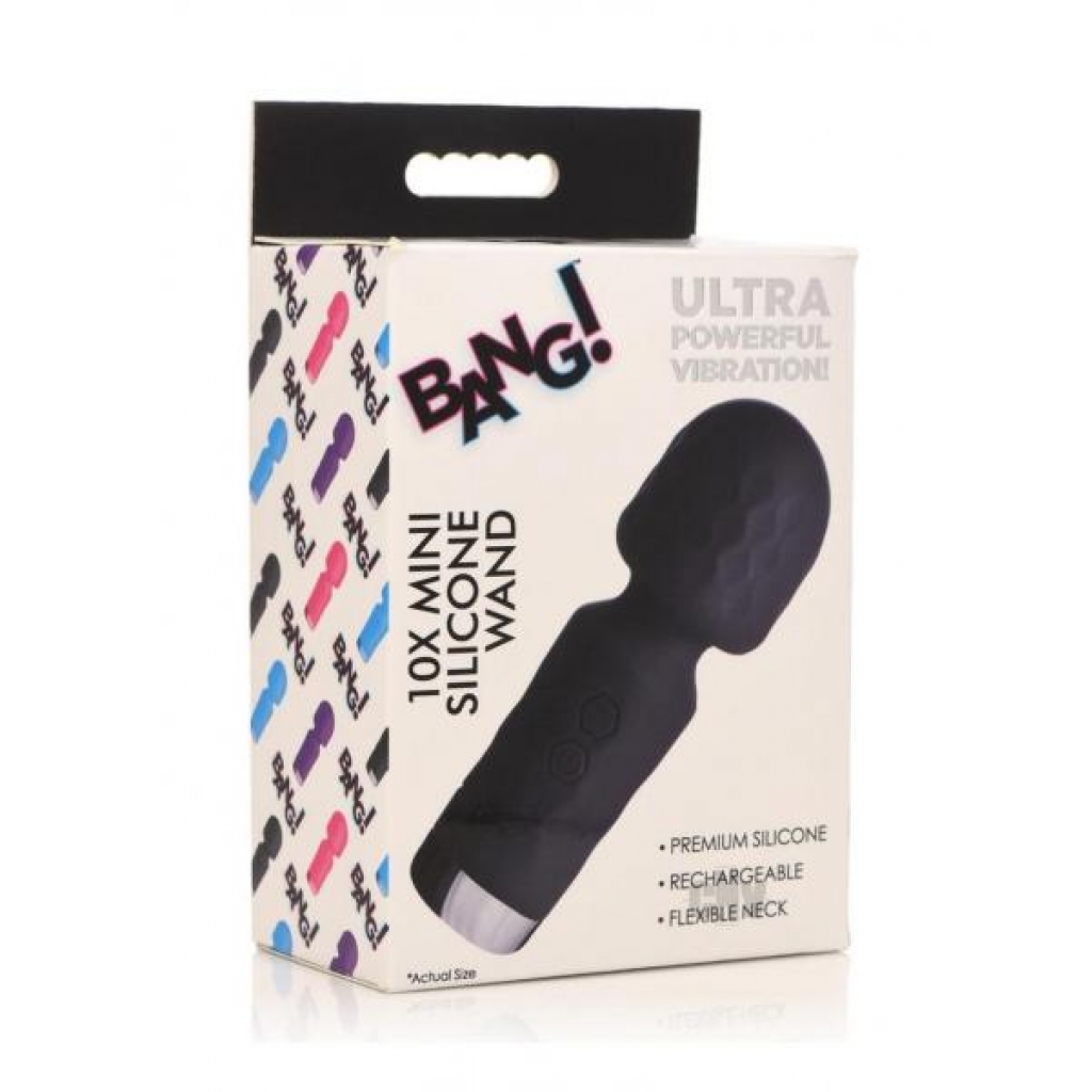 Bang 10x Mini Silicone Wand Black - Body Massagers