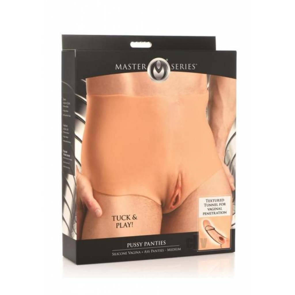 Mr. Pussy Silicone Gender Play Panties - Medium