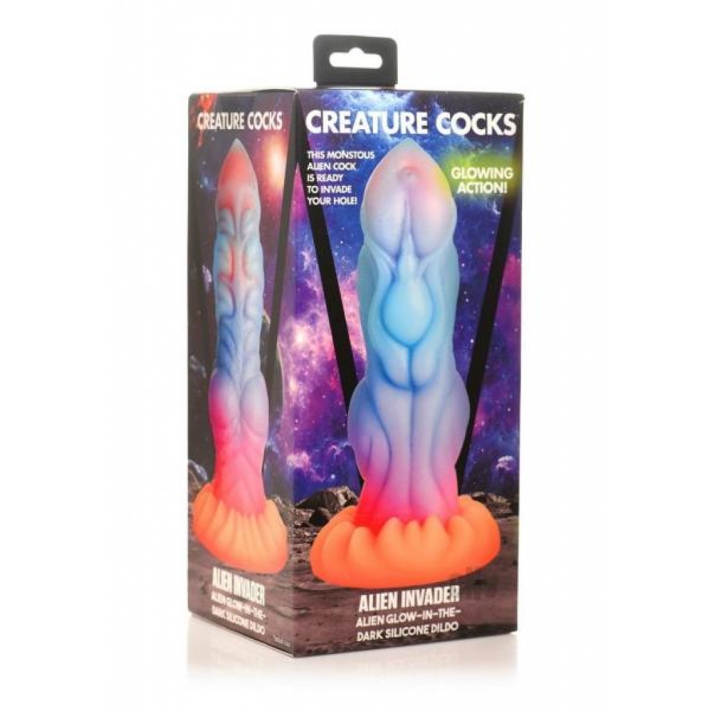 Creature Cocks Alien Invader Gitd Dildo - Extreme Dildos