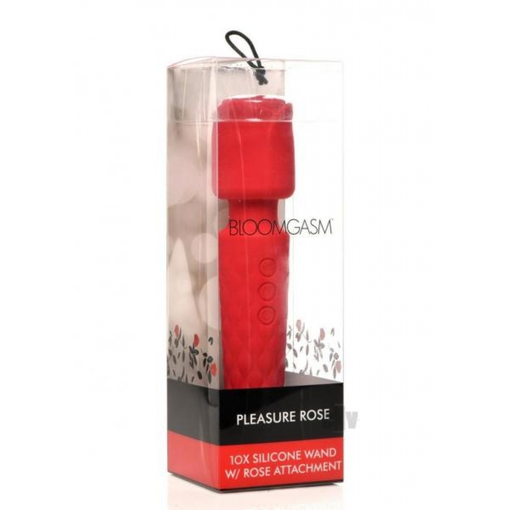 Bloomgasm Pleasure Rose Wand Red - Body Massagers