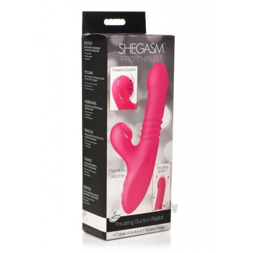 Shegasm Pro-thrust Suction Rabbit Pnk - Rabbit Vibrators