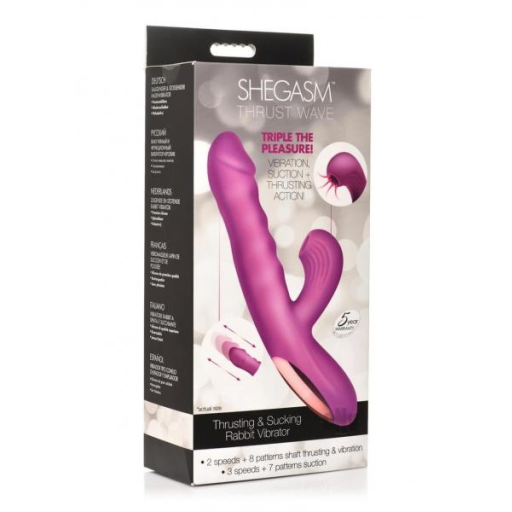 Shegasm Thrust Wave Vibrator Purple - Rabbit Vibrators