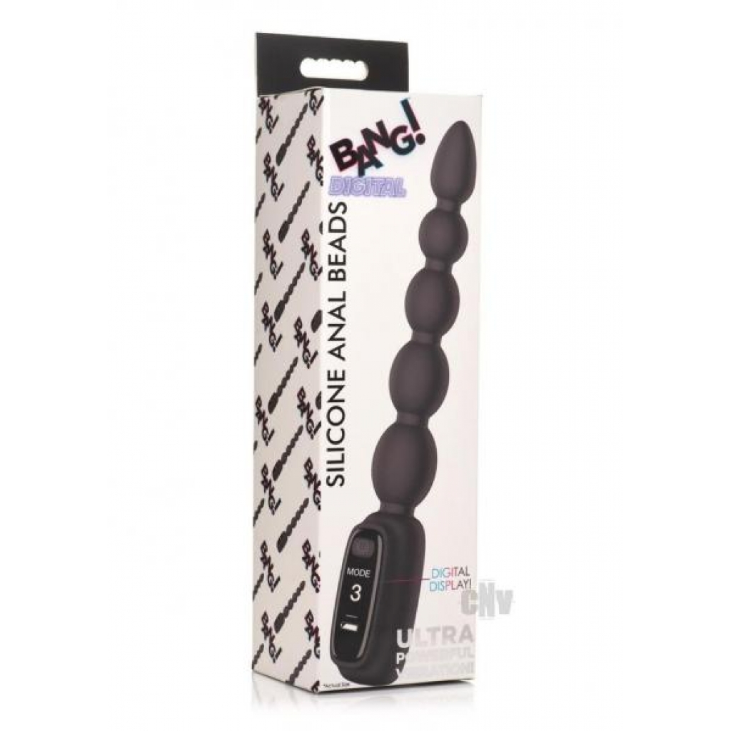 Bang Digital Silicone Anal Beads Black - Anal Beads