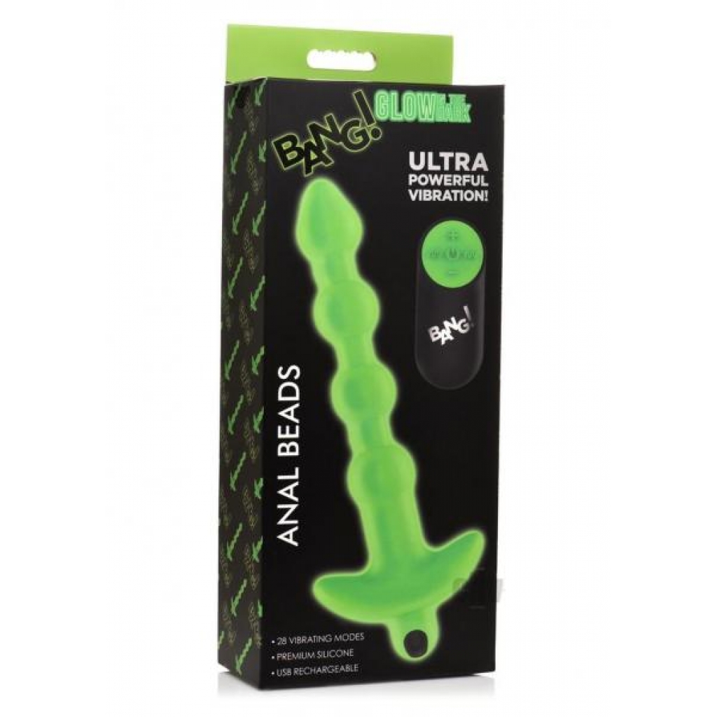 Bang 28x Gitd Anal Beads W/remote - Anal Beads