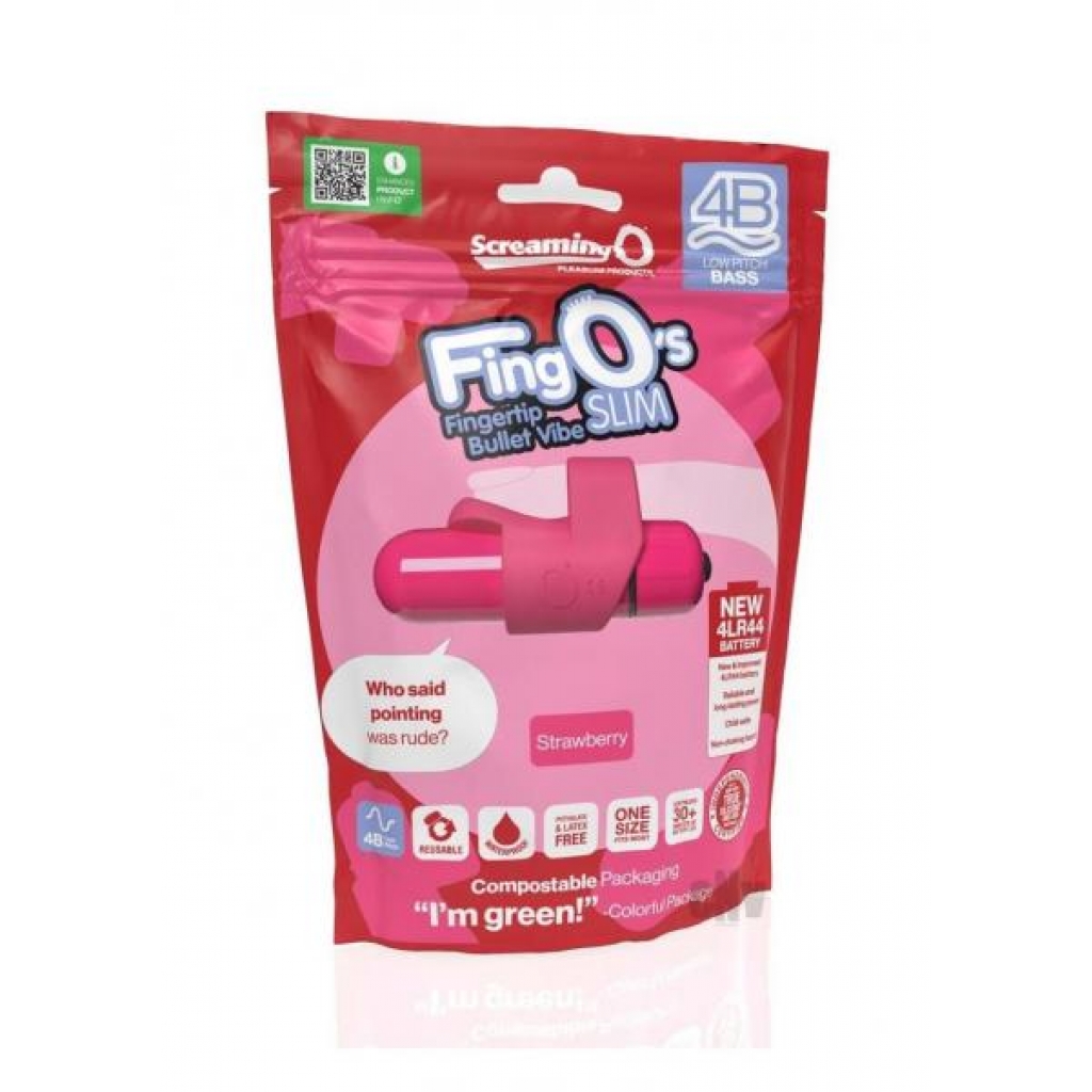 4b Fingo Slim Strawberry - Finger Vibrators