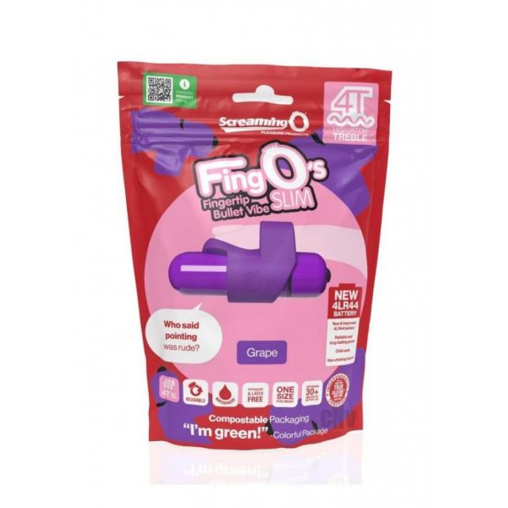 4t Fingo Slim Grape - Finger Vibrators