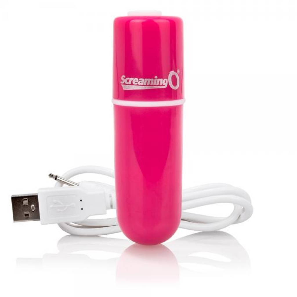 Screaming O Charged Vooom Rechargeable Bullet Pink - Bullet Vibrators