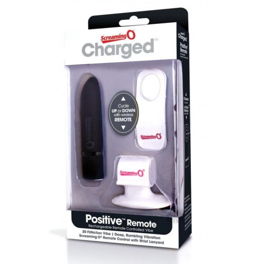 Charged Positive Remote Control Black - Bullet Vibrators