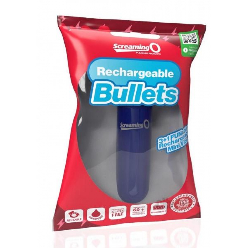 Screaming O Recharge Bullets Blue - Bullet Vibrators