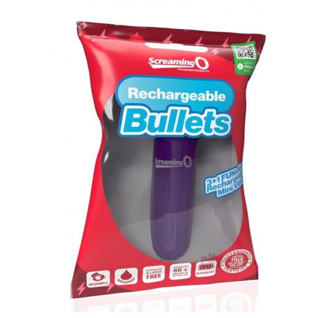 Screaming O Recharge Bullets Purple - Bullet Vibrators