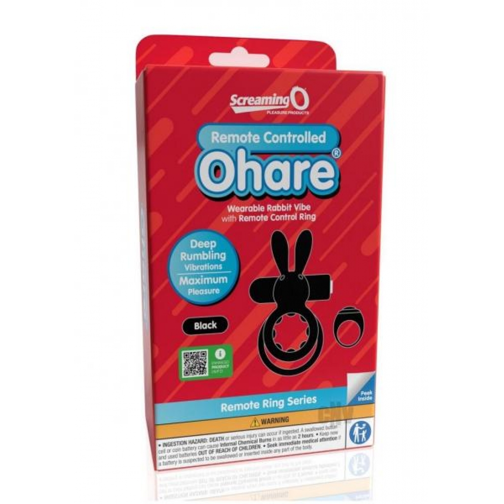 Screaming O Ohare Remote Black - Couples Penis Rings