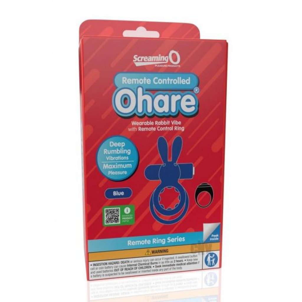 Screaming O Ohare Remote Blue - Couples Penis Rings