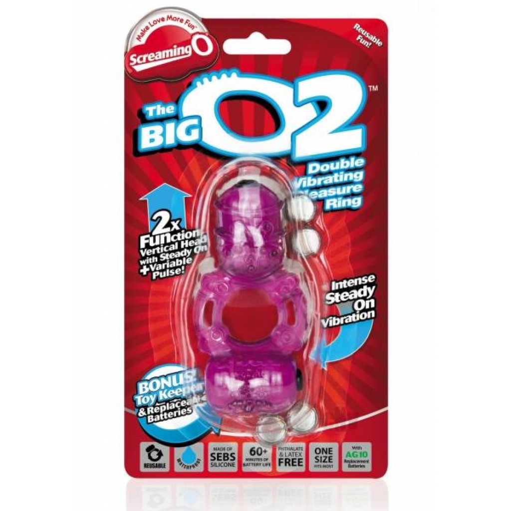 The Big O 2 Vibrating Couples Ring - Purple