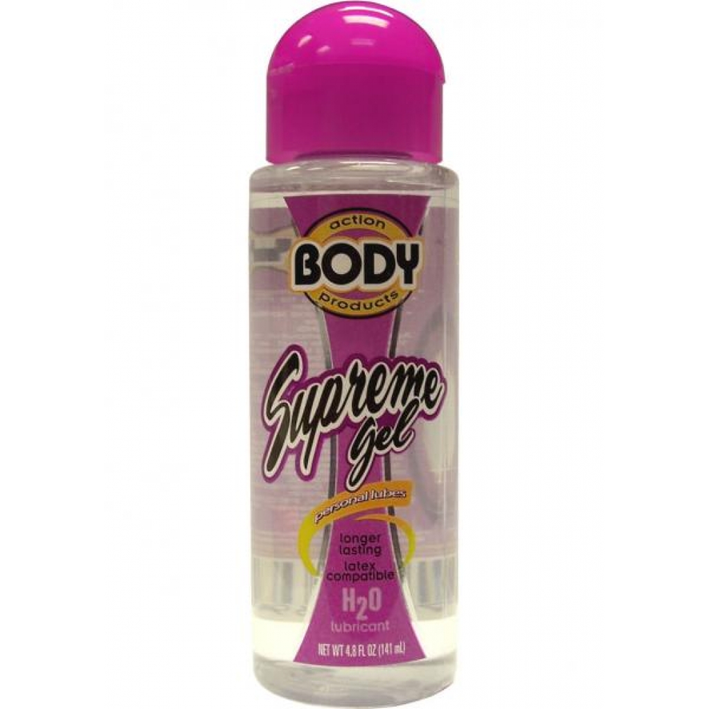 Body Action Supreme Gel Water Based Lubricant 4.8 Ounce - Lubricants