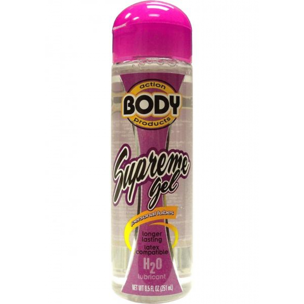 Body Action Supreme Gel Water Based Lubricant 8.5 Ounce - Lubricants