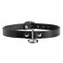 Unisex Leather Choker with O-Ring - M/L