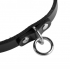 Unisex Leather Choker with O-Ring - M/L