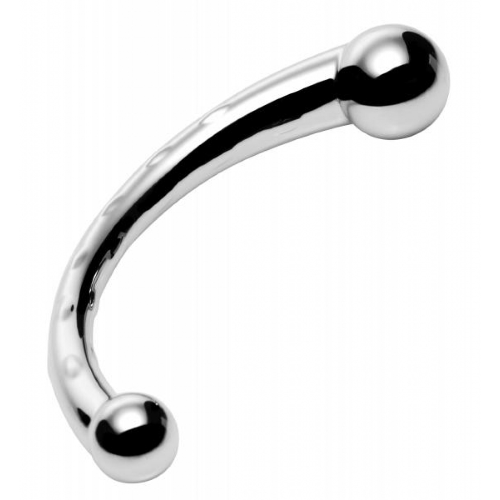 Chrome Crescent Dual-Ended Dildo - 10 Inches