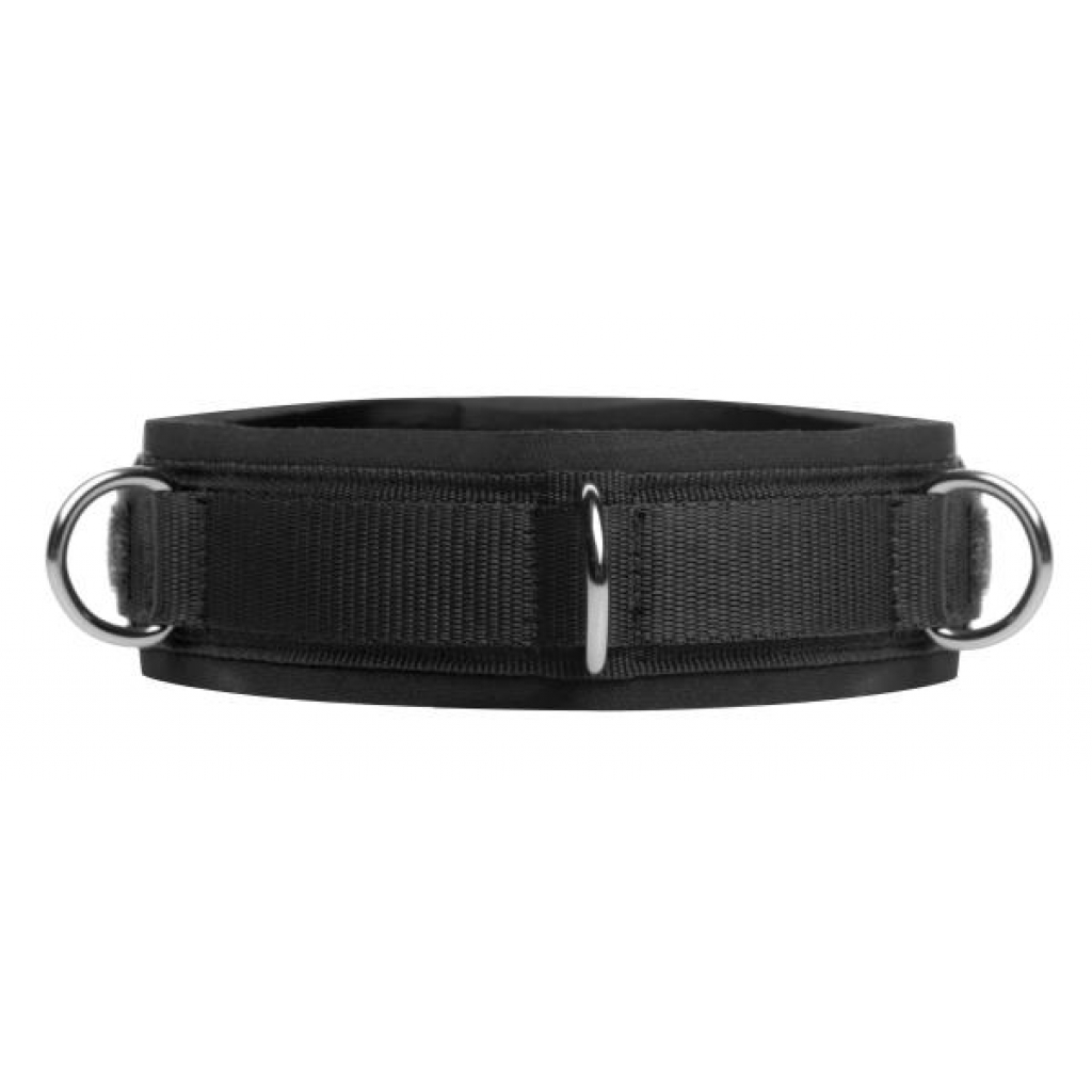 Neoprene Bondage Collar With D-Rings