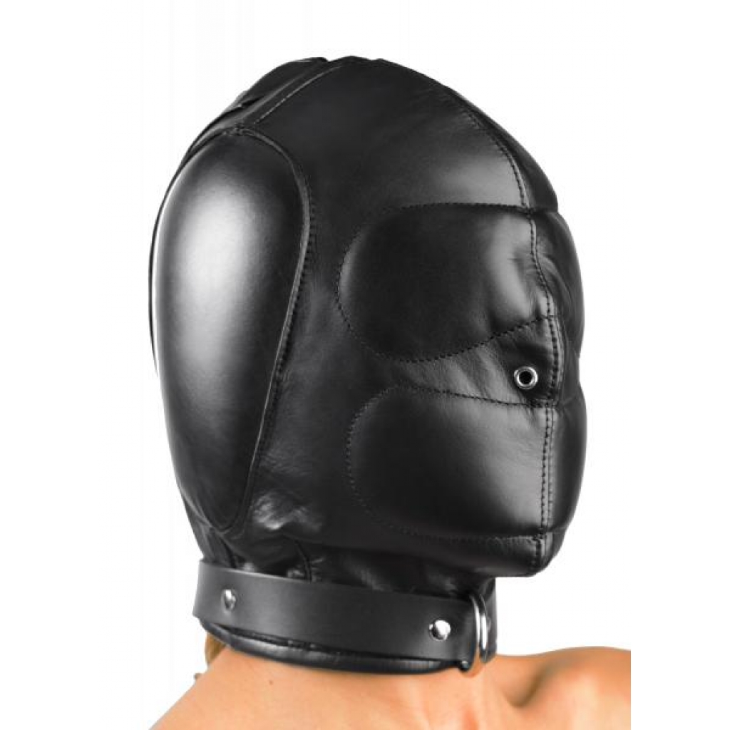 Padded Leather Hood - Medium/Large Black