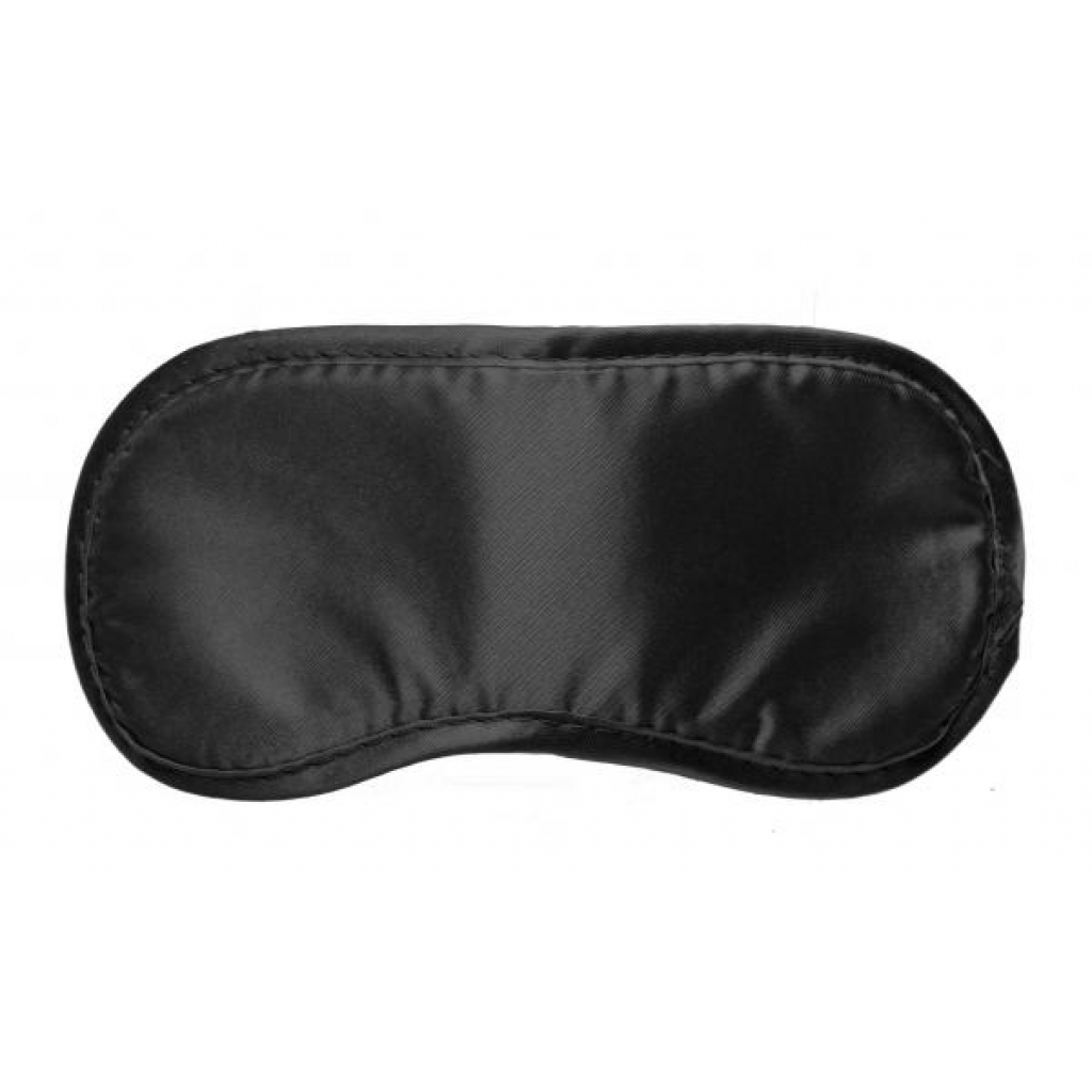 Elegant Black Satin Blindfold Mask - Enhance Your Senses