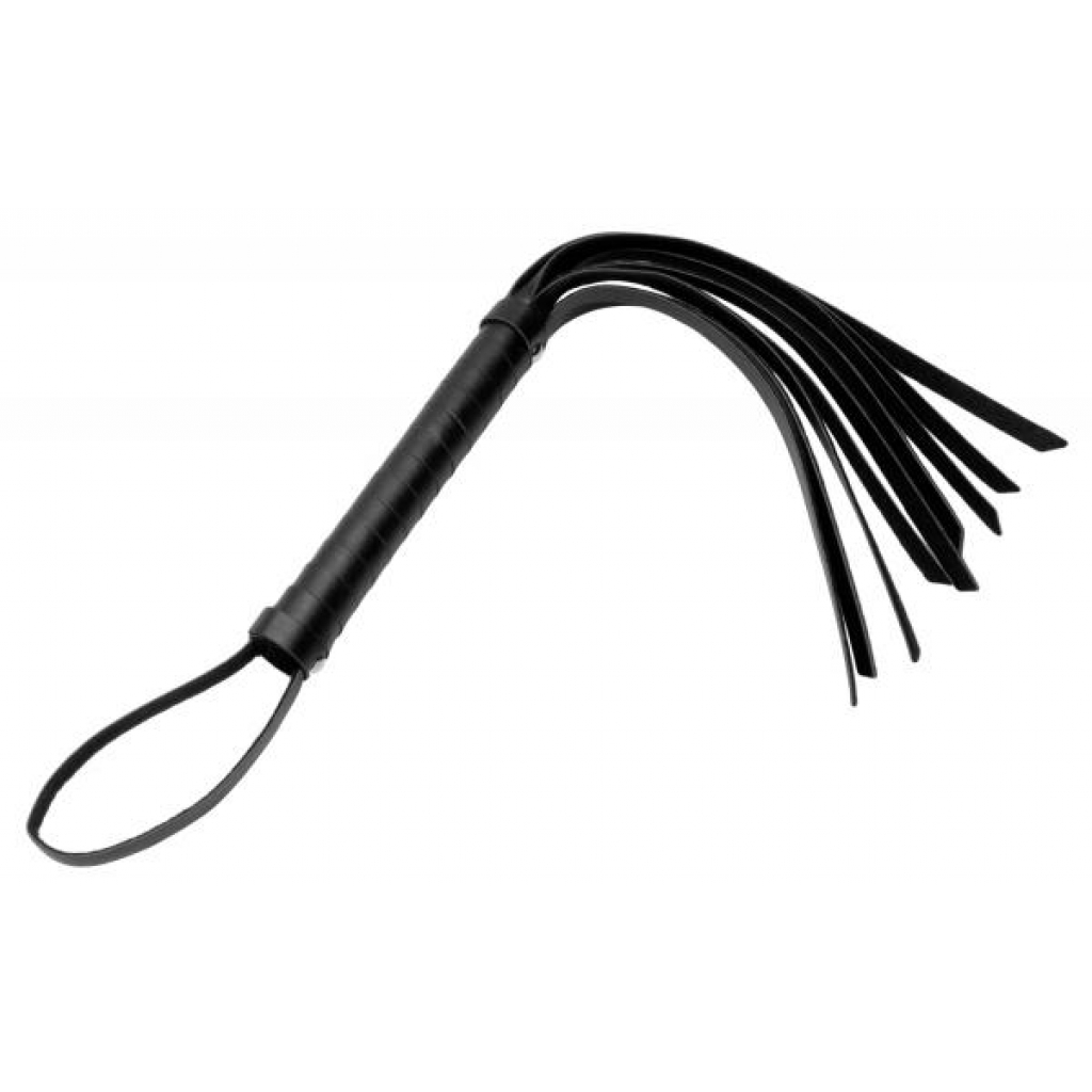 Cat Tails Vegan Faux Leather Hand Flogger - Black