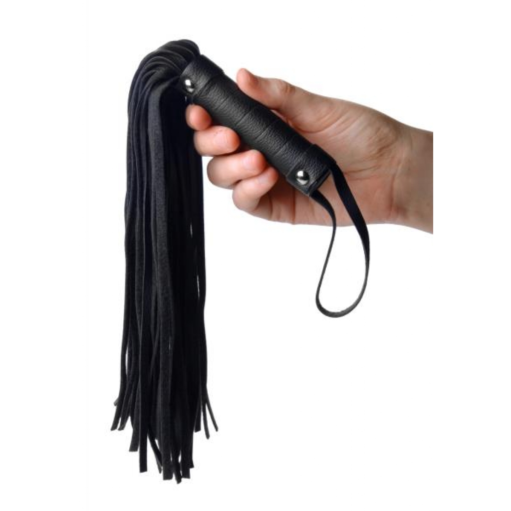 Pleather Pleasure Mini Flogger Black