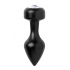 Spade Petite Jeweled Anal Plug - Aluminum Black