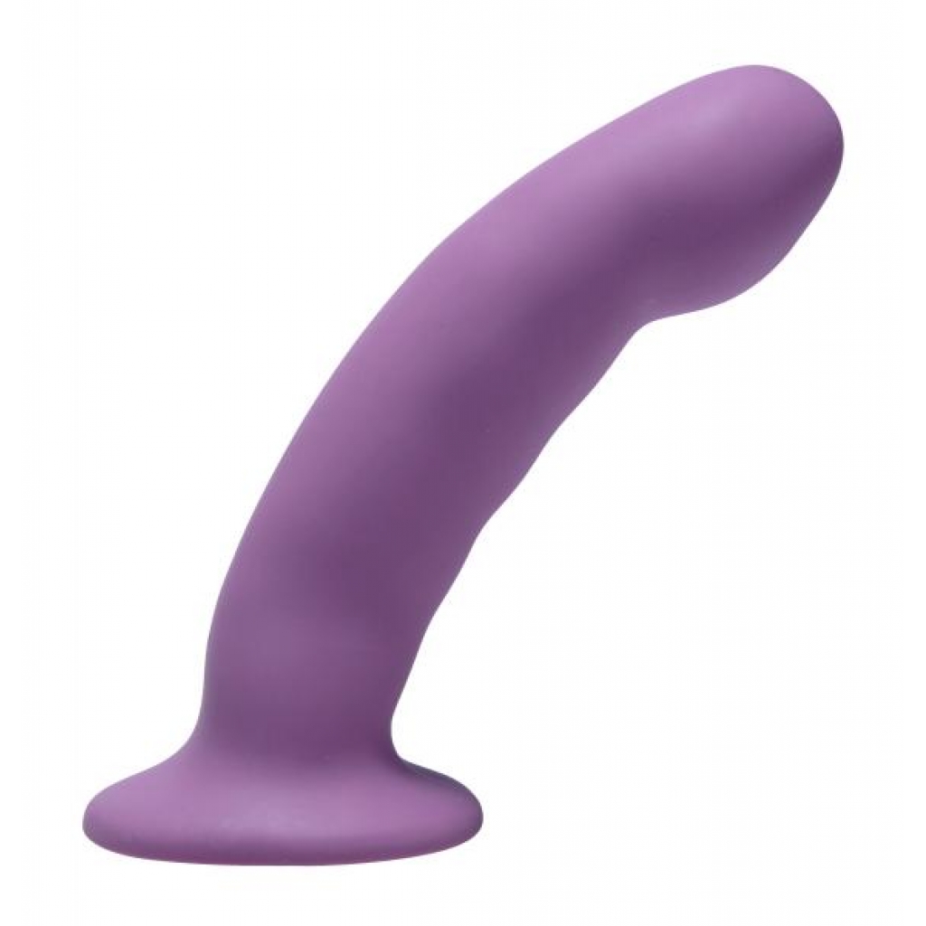 Curved Purple Silicone Dildo - Harness Compatible Pleasure