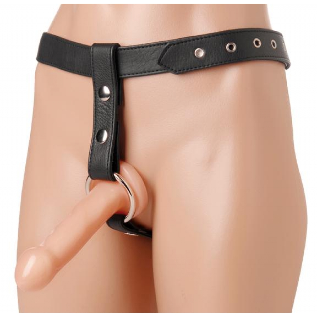 Slim Strap Leather Dildo Harness - Experience Unrestricted Pleasure