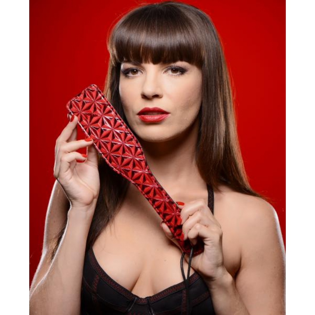 Crimson Tied Steel Enforced Spanking Paddle - Red