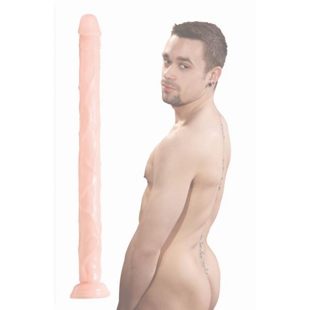 Raging Cockstars Long Dong Leo 18 Inch Dildo Beige