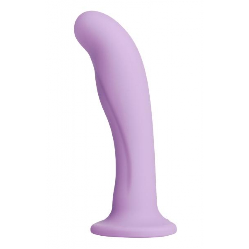 Royal Heart On Silicone Harness Dildo Purple