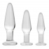 Dosha 3 Piece Glass Anal Plug Kit