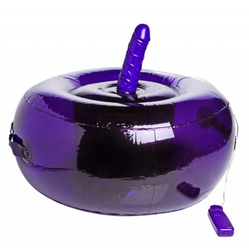 Purple Inflatable Vibrating Seat with Dong