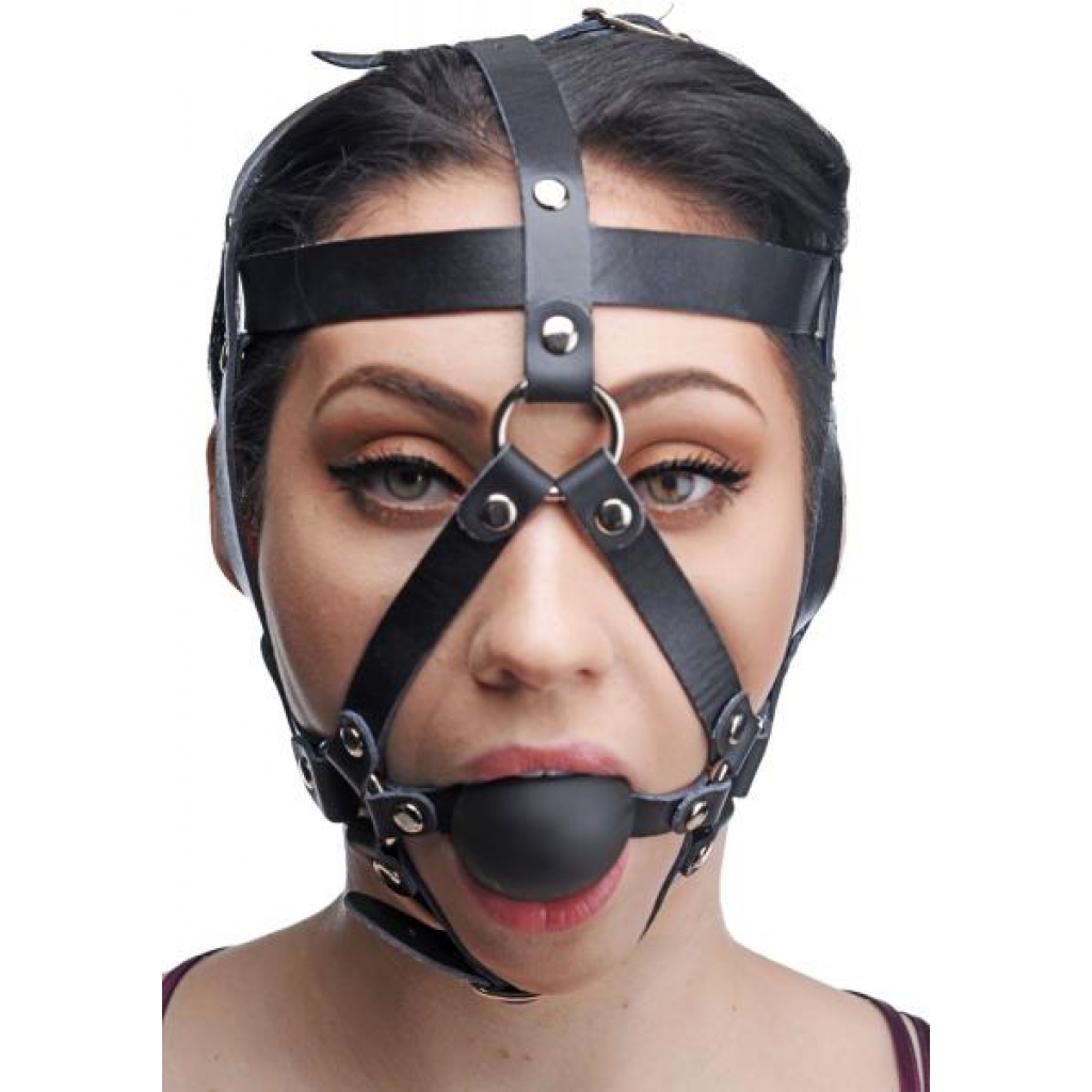 Ball Gag Head Harness Black Bulk