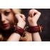 Strict Leather Burgundy Locking Wrist Cuffs