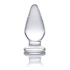 Ember Weighted Tapered Anal Plug - Clear Glass