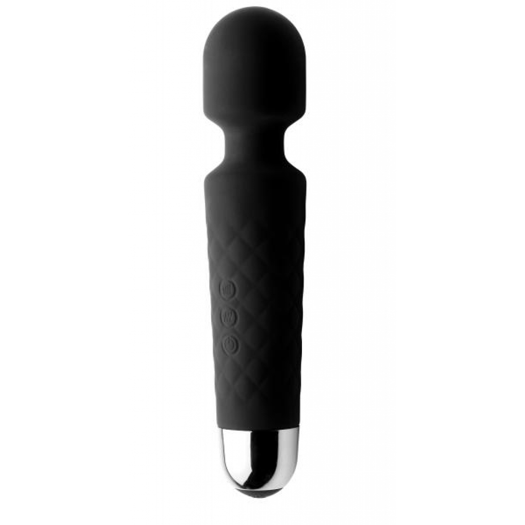 Deep Velvet 18X Silicone Massage Wand - Black