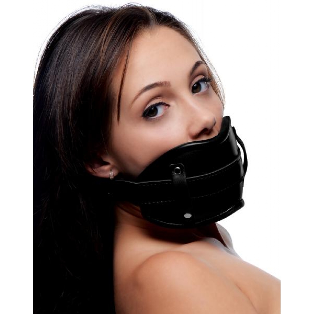 Strict Cock Head Silicone Mouth Gag - Black