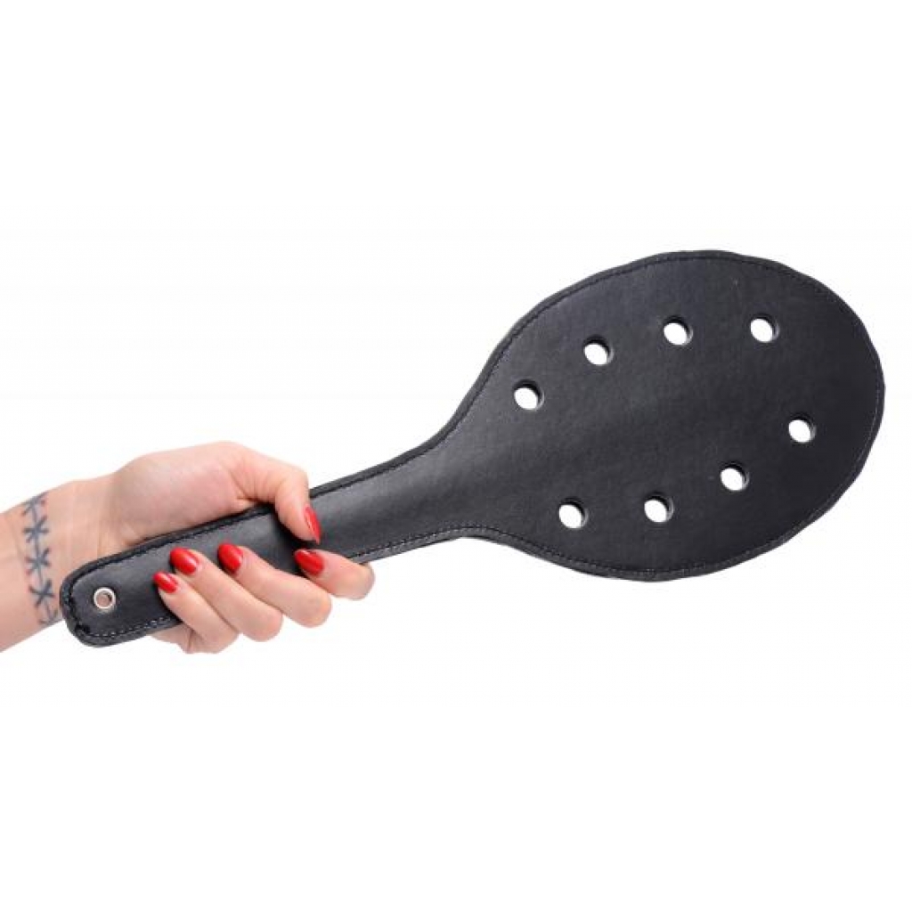 Strict Deluxe Rounded Paddle with Holes - Black