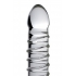 Behemoth Ribbed XL Glass Dildo - Clear